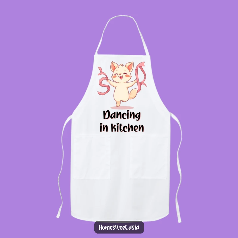 Funny Dancing Animal Ribbon Apron: Artistic Chef & Kitchen Style