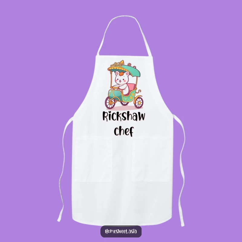 Funny Rickshaw Animal Apron: Journey Cook & Kitchen Style