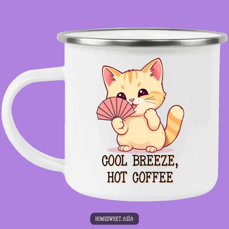 Durable Funny Cat Fan Camping Mug: Adventure with Playful Coolness