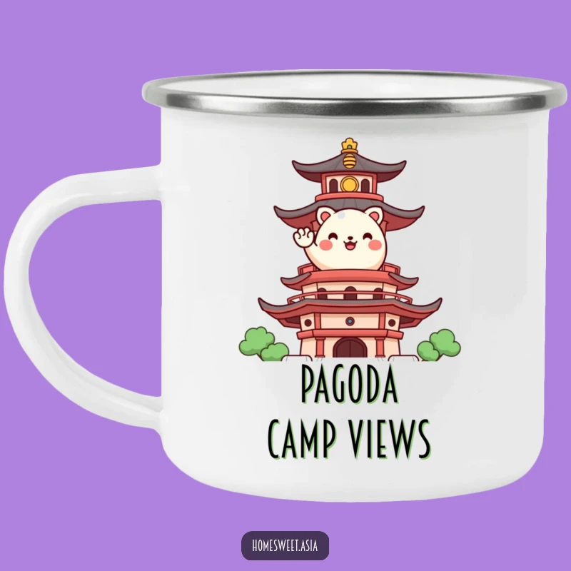 Funny Happy Animal Pagoda Camping Mug: Global Greetings, Perfect Funny Gift