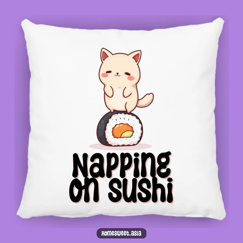 Comfy Funny Sushi Animal Pillow - Cute Humorous Home Decor Gift