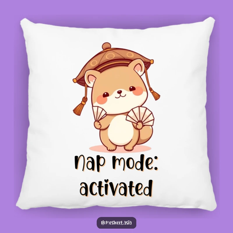 Funny Asian Hat Animal Fan Pillow: Cute & Comfy Home Accent