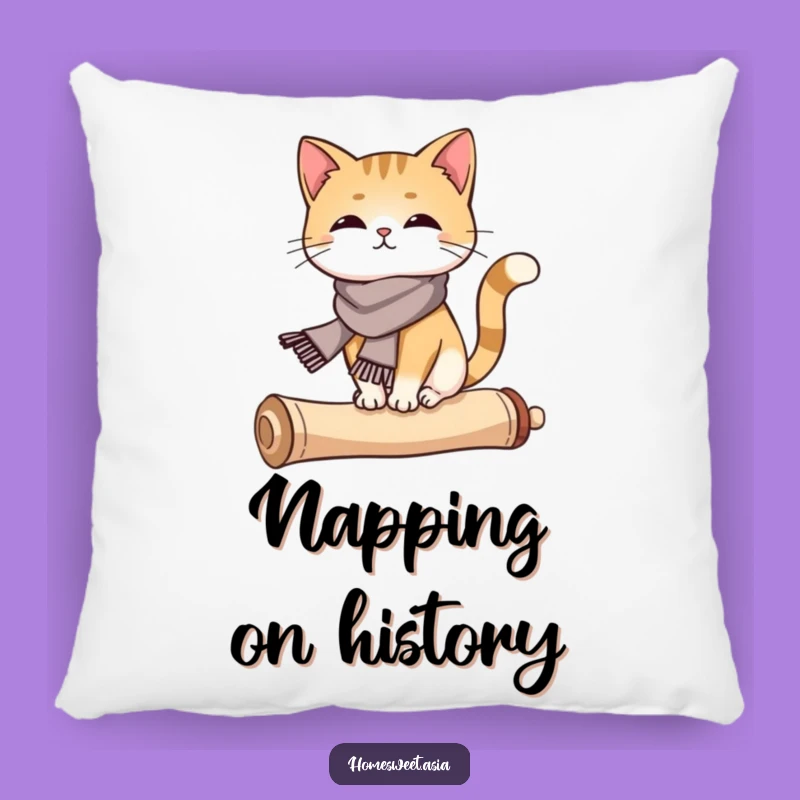 Soft Funny Cat Scroll Pillow: Cuddle Up with Sophisticated and Hilarious Comfort