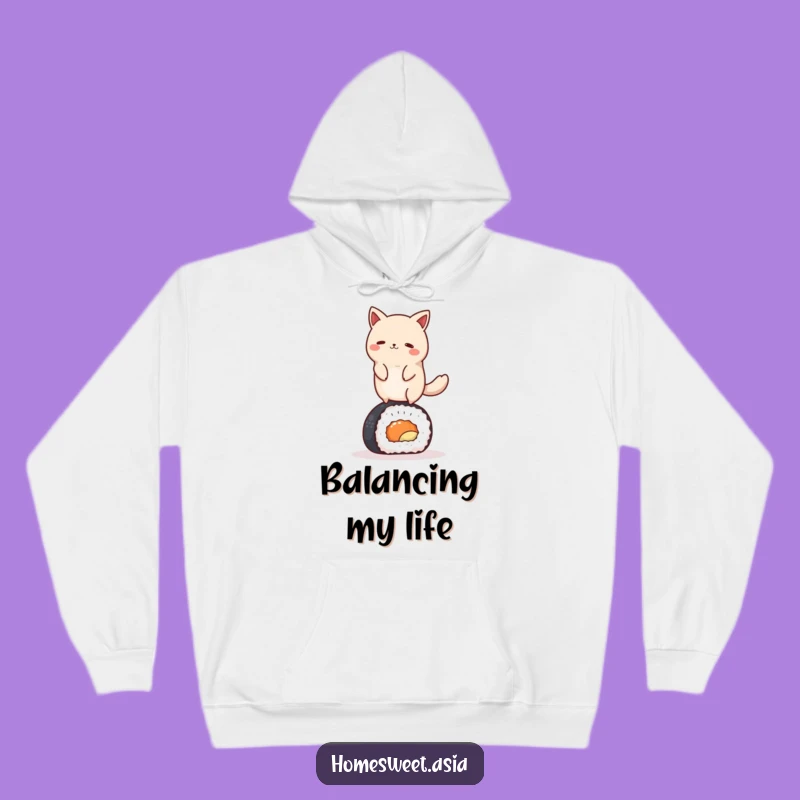 Cozy Funny Sushi Animal Hoodie - Warm and Humorous Gift for Sushi Fans