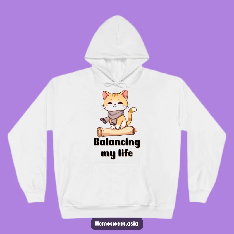 Cozy Funny Cat Scroll Hoodie: Embrace Warmth and Hilarious Sophistication