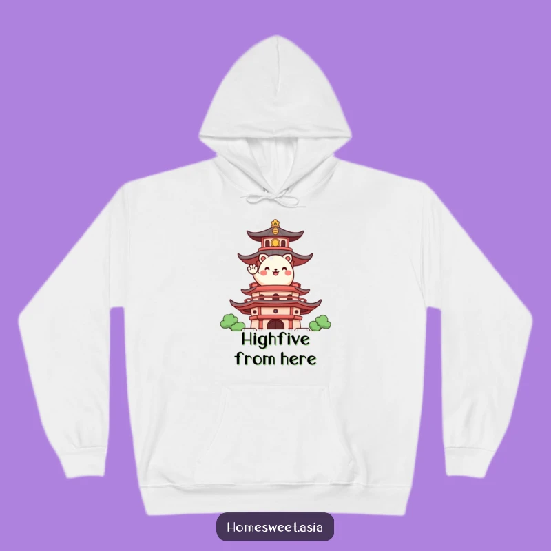 Funny Happy Animal Pagoda Hoodie: Cozy Cultural Comfort, Perfect Funny Gift
