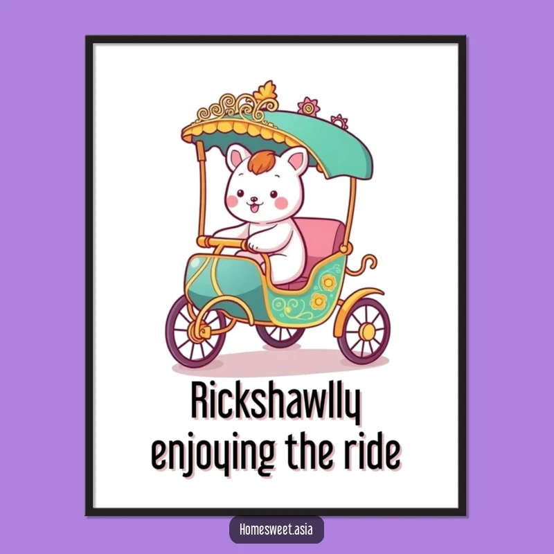 Adventure Free Printable Wall Art: Animal Rickshaw Ride Downloadable Decor