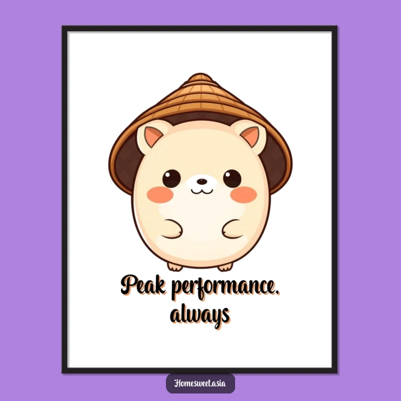 Funny Free Printable Wall Art: Charming Animal in Conical Hat, Cultured Downloadable Art