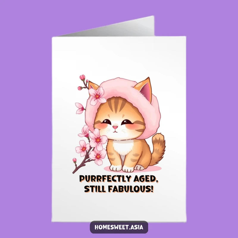Free Printable Birthday Card: Funny Cat Hat Design, Downloadable Gift for Cat Lovers