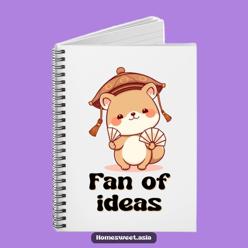 Funny Asian Hat Animal Fan Notebook: Cute Journal for Ideas