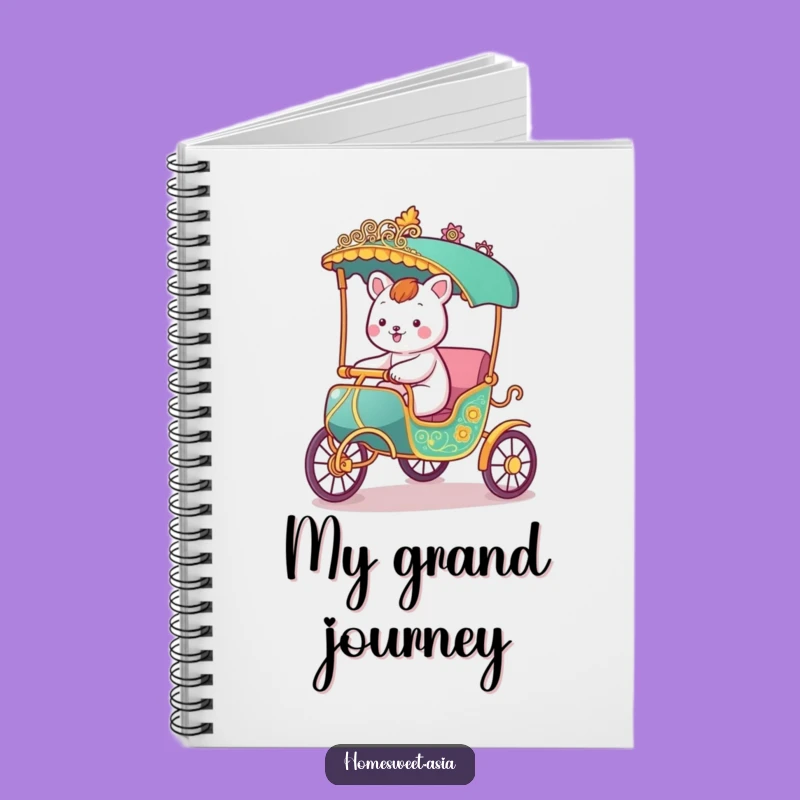 Funny Rickshaw Animal Notebook: Journal Your Adventures