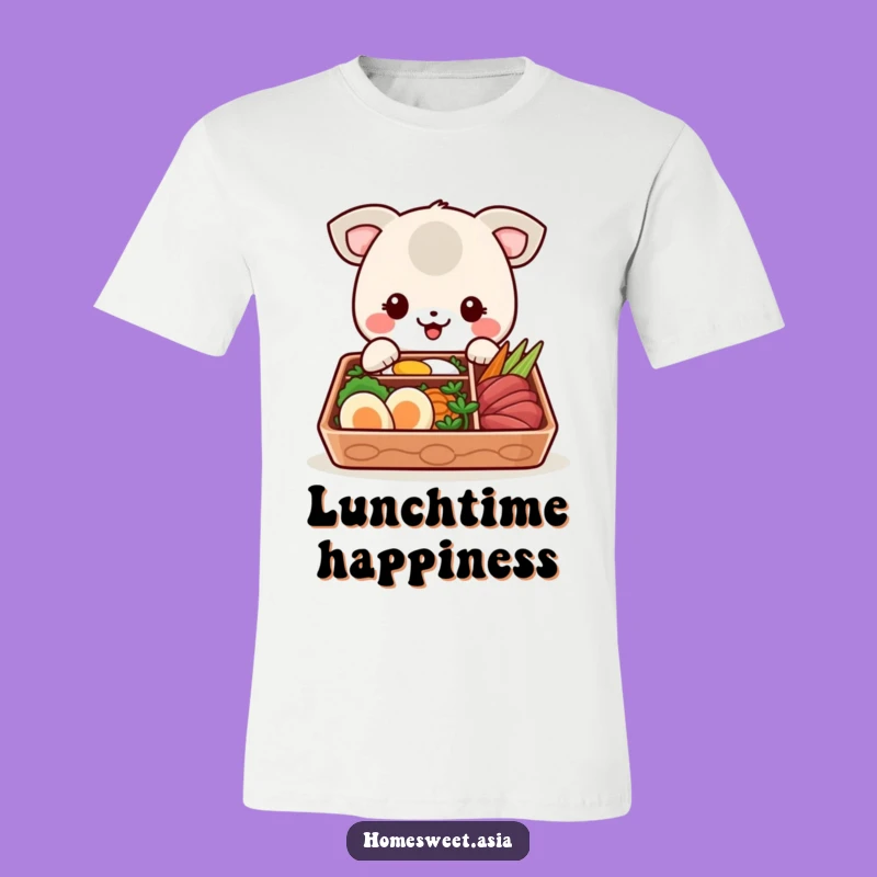 Funny Bento Box Animal T-Shirt: Happy Eater & Stylish Casual Wear