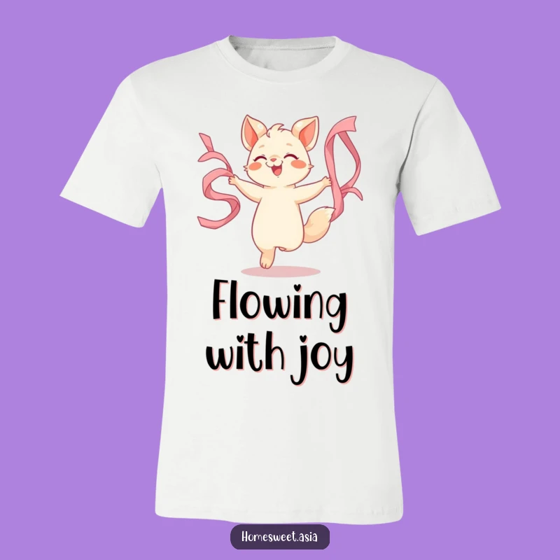 Funny Dancing Animal Ribbon T-Shirt: Expressive Style & Fun Wear
