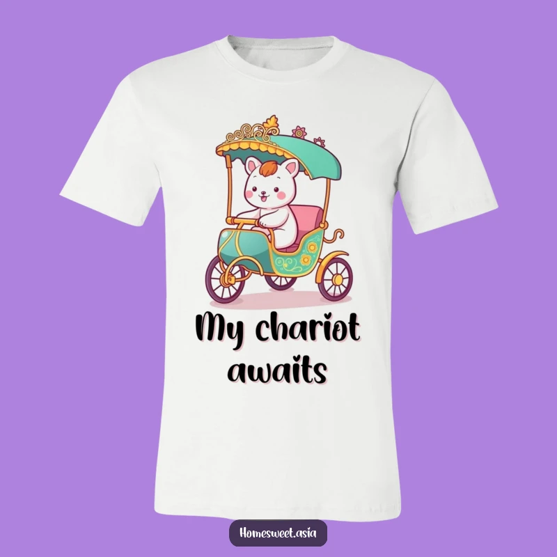 Funny Rickshaw Animal T-Shirt: Joyful Journey & Comical Style