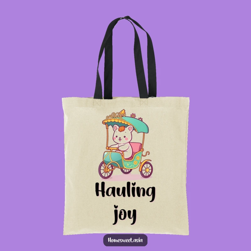 Funny Rickshaw Animal Tote Bag: Stylish Carry-All for Adventures